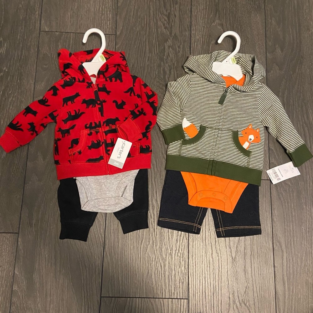 NWT [SET OF TWO] Carter’s 3-Piece Set